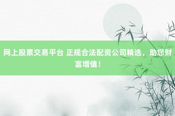 网上股票交易平台 正规合法配资公司精选，助您财富增值！