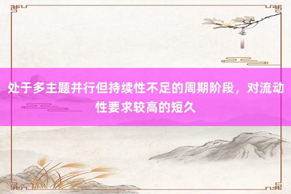 处于多主题并行但持续性不足的周期阶段，对流动性要求较高的短久