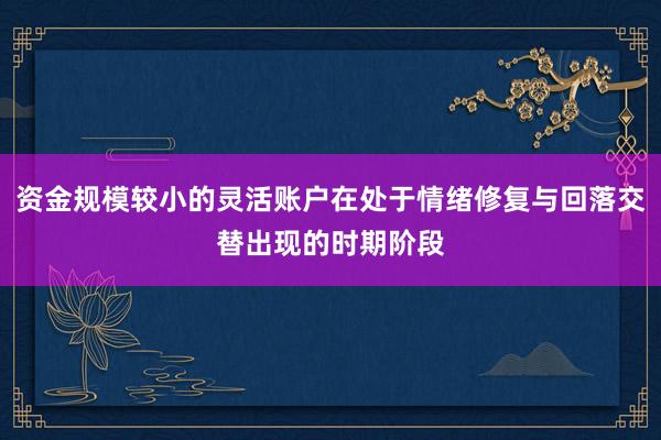 资金规模较小的灵活账户在处于情绪修复与回落交替出现的时期阶段