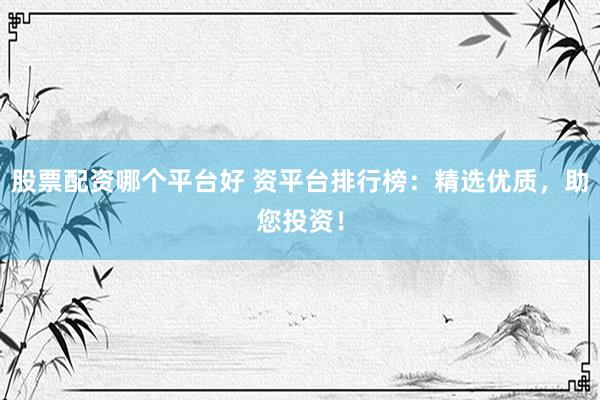 股票配资哪个平台好 资平台排行榜：精选优质，助您投资！